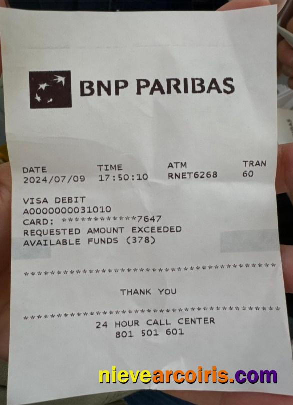 France BNP Paribas payment check